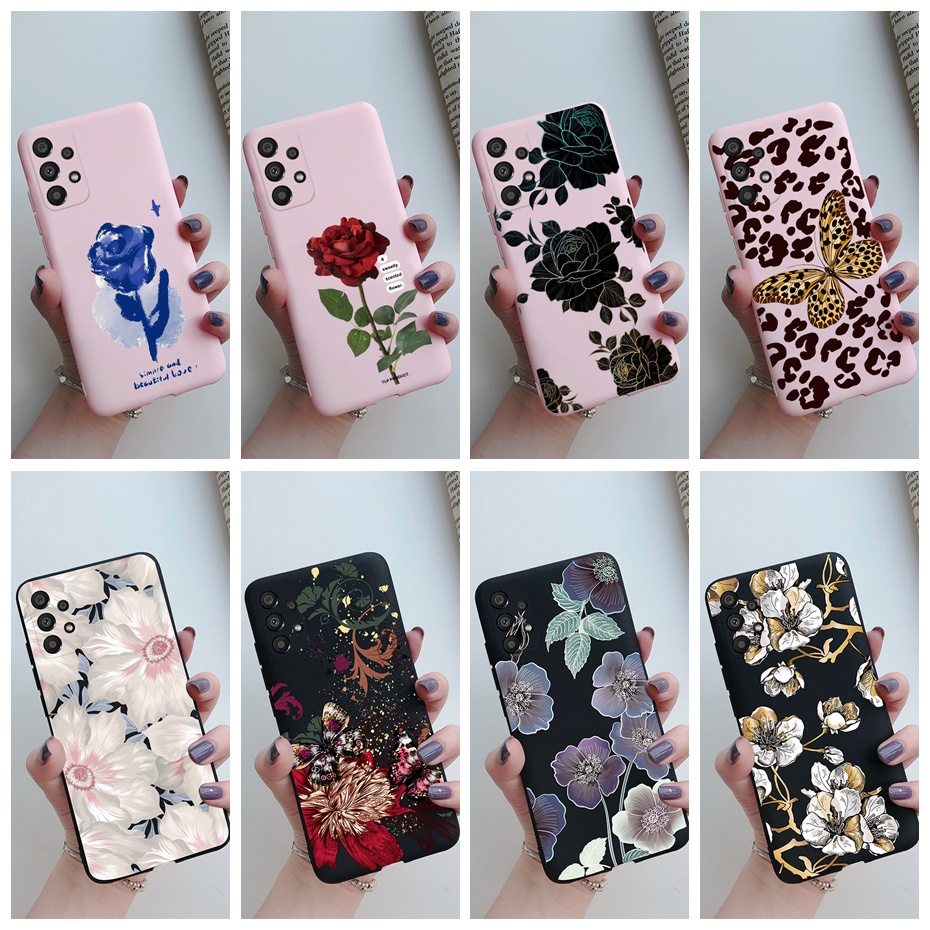 Ốp Điện Thoại TPU Dẻo Họa Tiết Hoa Xinh Xắn Cho Samsung Galaxy A33 A53 A73 5G