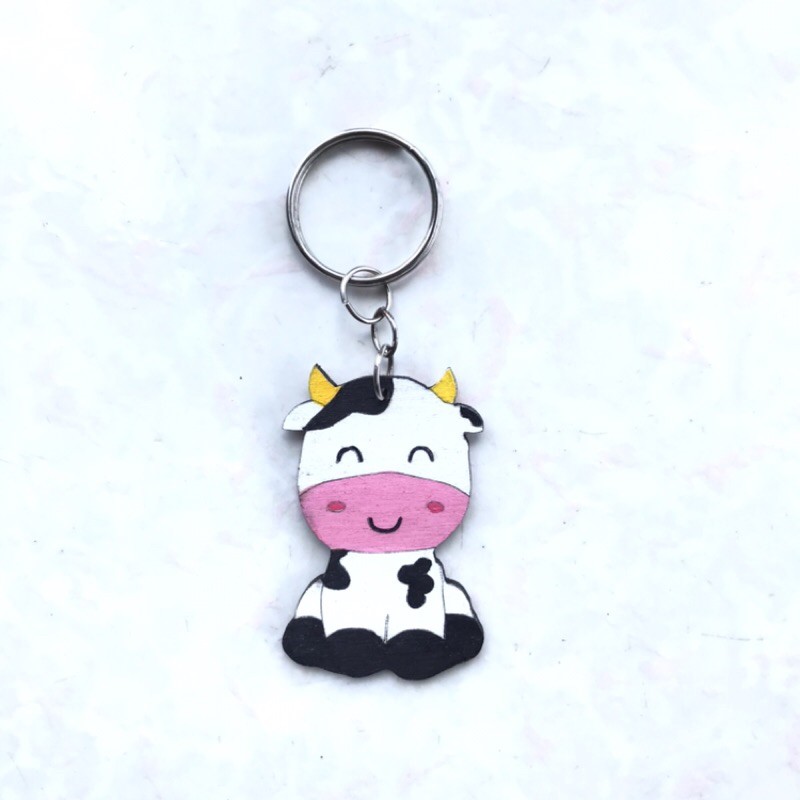 Móc khoá bò sữa