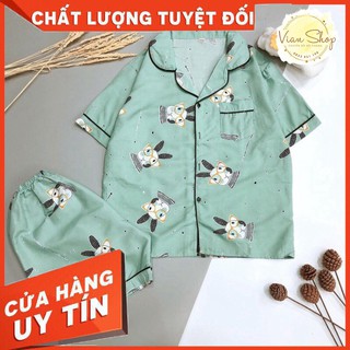 Đồ bộ pijama, bộ đồ mặc nhà kate thái cộc đùi hoạ tiết dễ thương