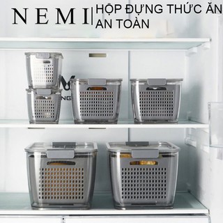 Hộp đựng thực phẩm bằng nhựa an toàn, đa năng nemi