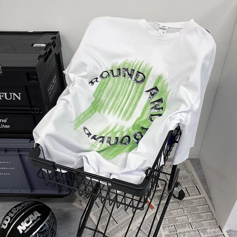 Áo Thun Tay Ngắn Cổ Tròn In Chữ Đơn Giản Phong Cách retro Mỹ Thời Trang Mùa Hè Mới Dành Cho Nam Size M-2XL