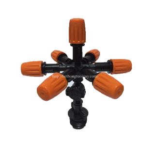 Đầu phun sương 7 cửa bộ có van áp