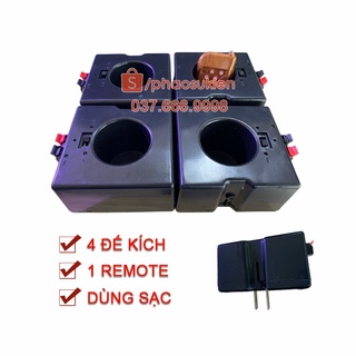 BỘ KÍCH PHÁO ĐIỆN 4 ĐẾ SẠC ĐIỆN