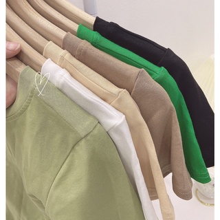 [ATN08-DN] Áo Pull Trơn Basic Dáng Ôm, Áo Thun Co Dãn Cổ Tròn Phong Cách Hàn Quốc March.Clothes