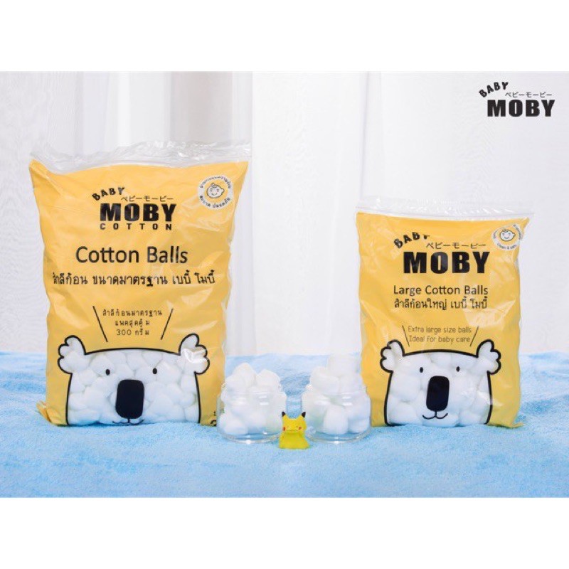 Bông gòn đa năng cho bé Moby Baby 100g, bông miếng cao cấp tiện lợi cho trẻ - Monnie Kids