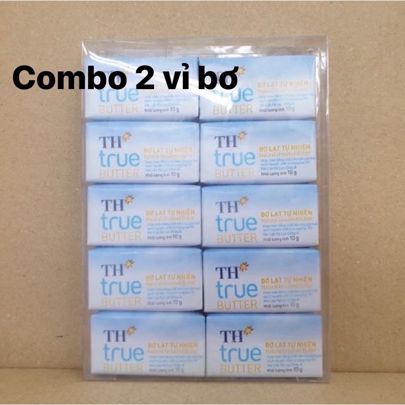 Combo 2 Vỉ Bơ lạt tự nhiên TH true Milk vỉ 100gr