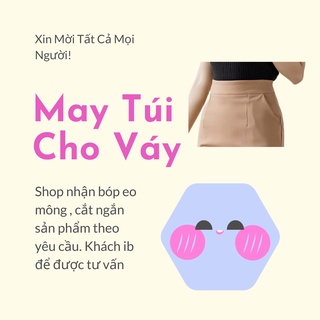 Túi may kèm váy, khách muốn may thêm túi chọn thêm sản phẩm không bán lẻ