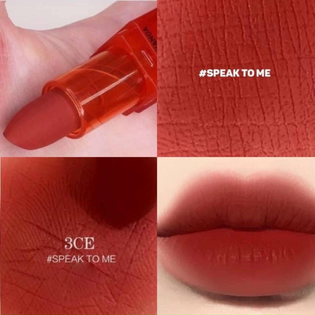 Son Thỏi vỏ trong 3CE Soft Matte Lipstick màu Speak To Me (bản giới hạn My Moves)