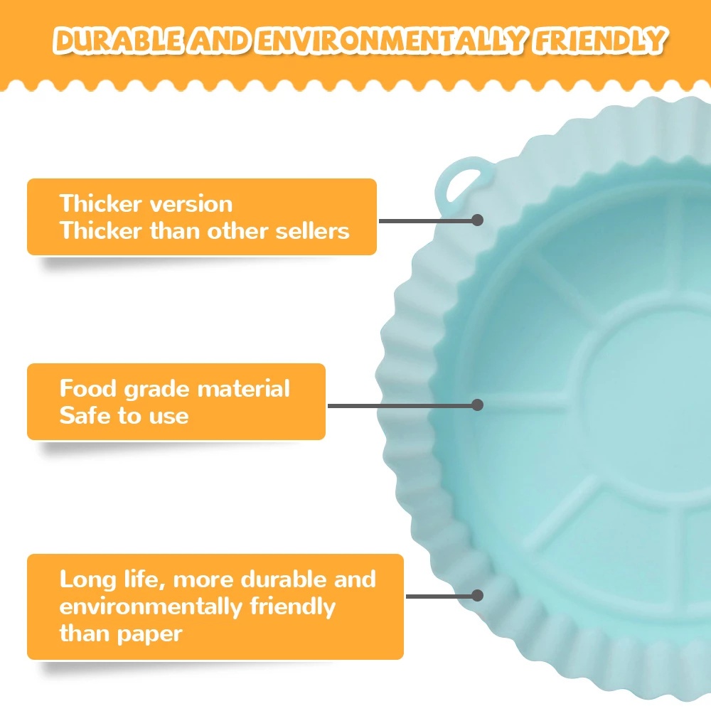 Khay Silicone Tròn Nướng Bánh Đa Năng Có Thể Tái Sử Dụng Cho Lò Vi Sóng / Lò Nướng / Pizza
