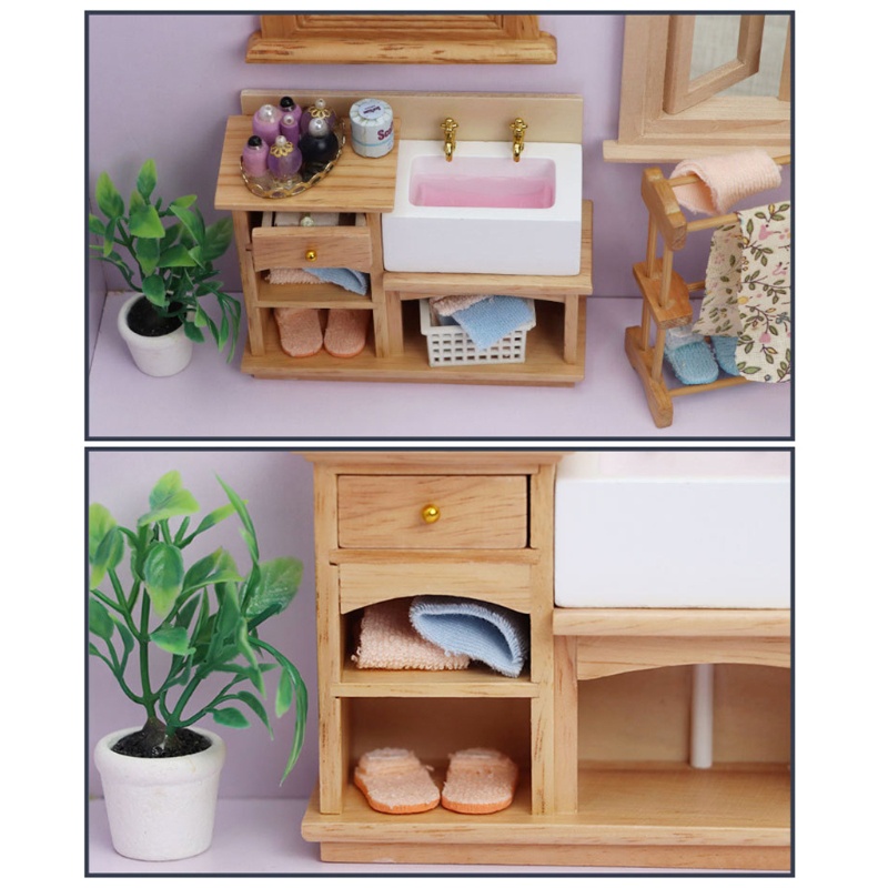 Mô Hình Chậu Rửa Tay Bằng Gốm 1 / 12 Độc Đáo Trang Trí Nhà Búp Bê