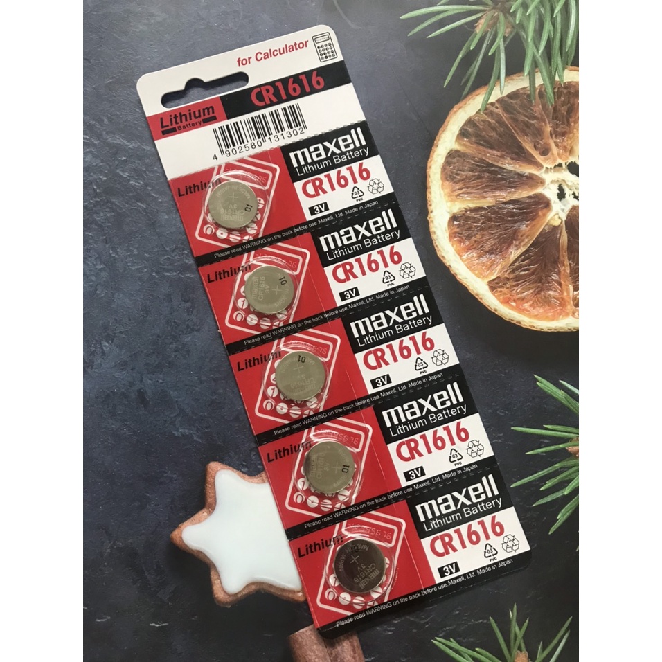 Vỉ 5 Viên Pin Maxell CR2032 / CR2025 / CR2016 / CR1632 / CR1616 / CR1220 / CR1216 / CR1620 MAXELL Lithium - Chính Hãn