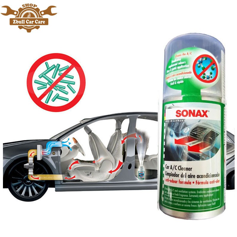 Khử Mùi Nấm Mốc Dàn Lạnh Ô Tô Sonax A/C Cleaner Counter Display