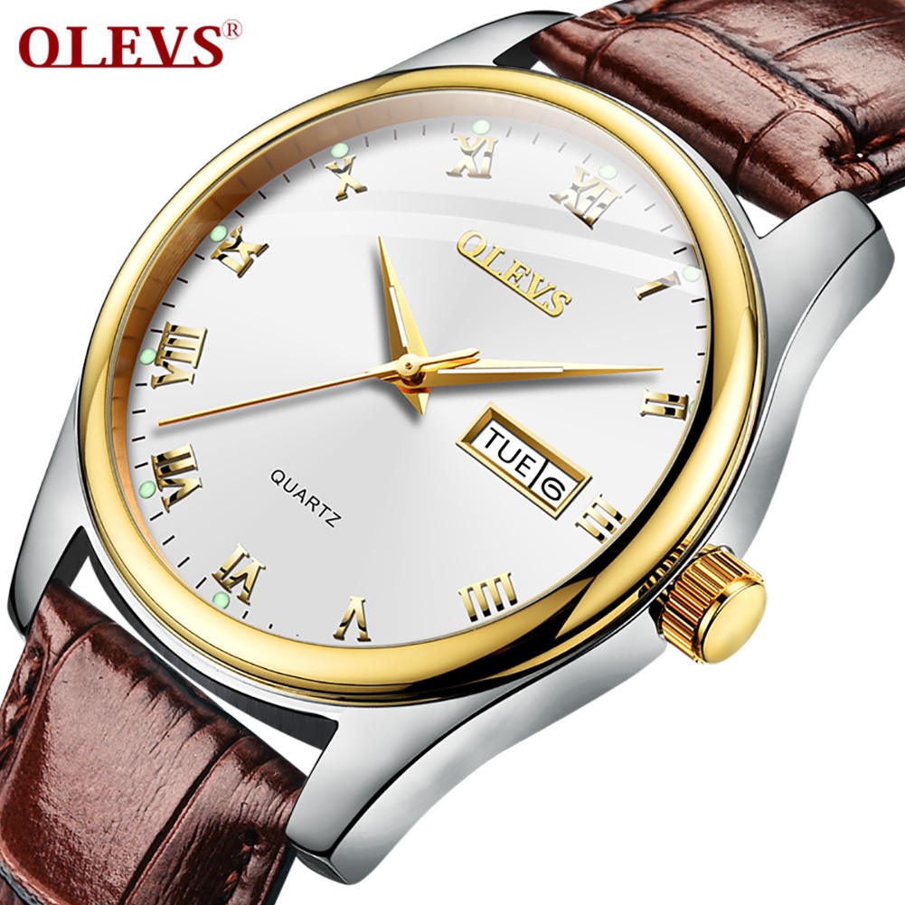 Đồng hồ đeo tay nam Olevs dây sang trọng - L5568G02 - Hàng Chính Hãng