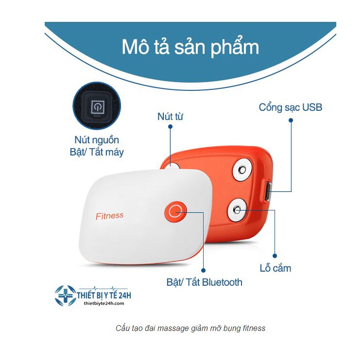 Đai massage giảm mỡ bụng cao cấp Fitness 1102