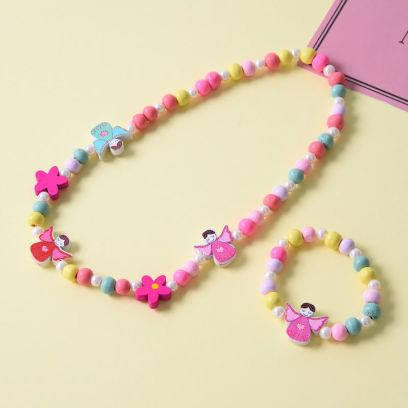 1 Bộ Vòng Tay Màu Kẹo Ngọt Họa Tiết Hoạt Hình Dễ Thương Cho Bé Gái