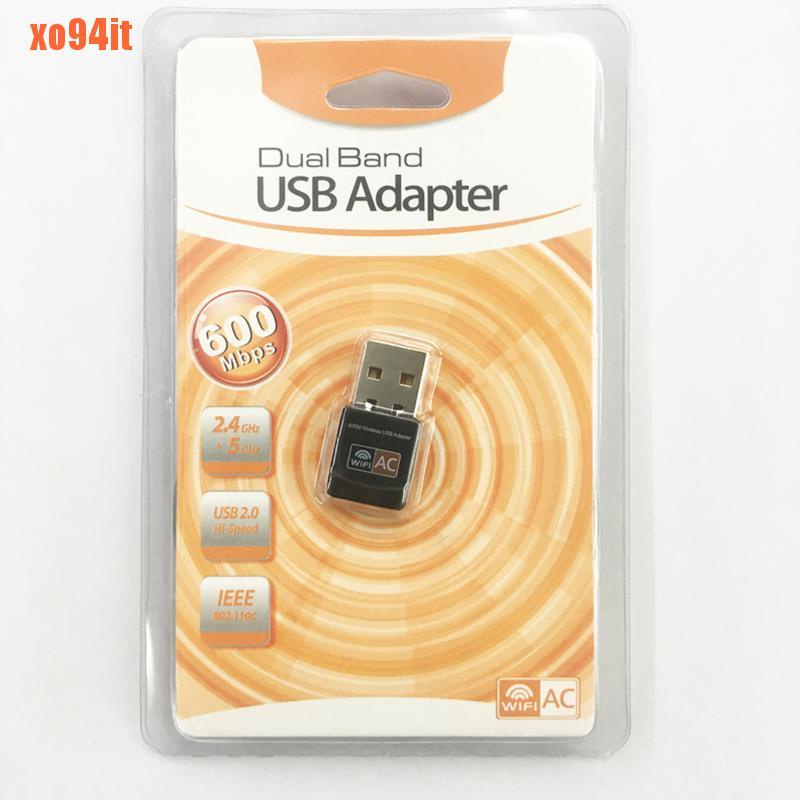 Wireless USB WiFi Adapter 600Mbps Wifi Dongle PC Network Card Dual Band