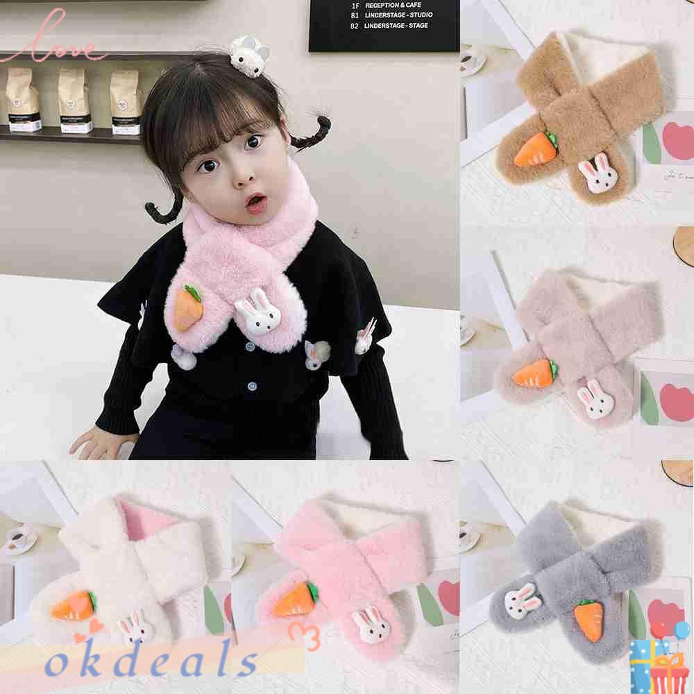 Khăn Choàng Cổ Dày Dặn Chống Gió Hình Thỏ Cho Bé