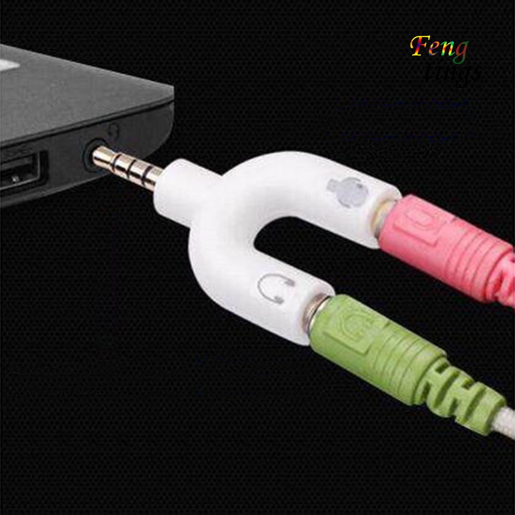 Đầu chia cổng âm thanh micro 2 trong 1 giắc cắm 3.5mm tiện lợi