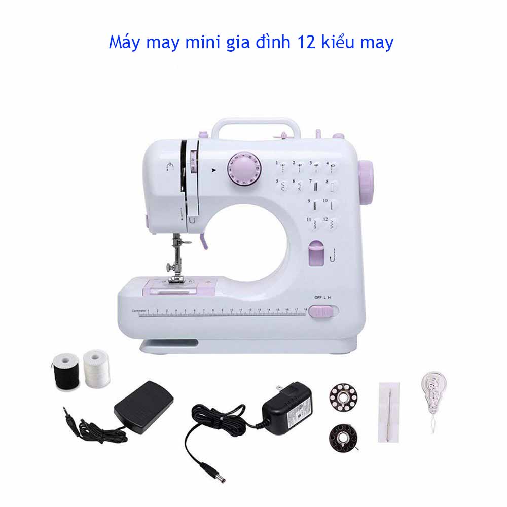 Top bán chạy Máy may mini gia đình FHSM 505A Cao Cấp, Phiên Bản Mới 12 Kiểu May- Lựa Chọn Hàng Đầu Cho Mọi Nhà