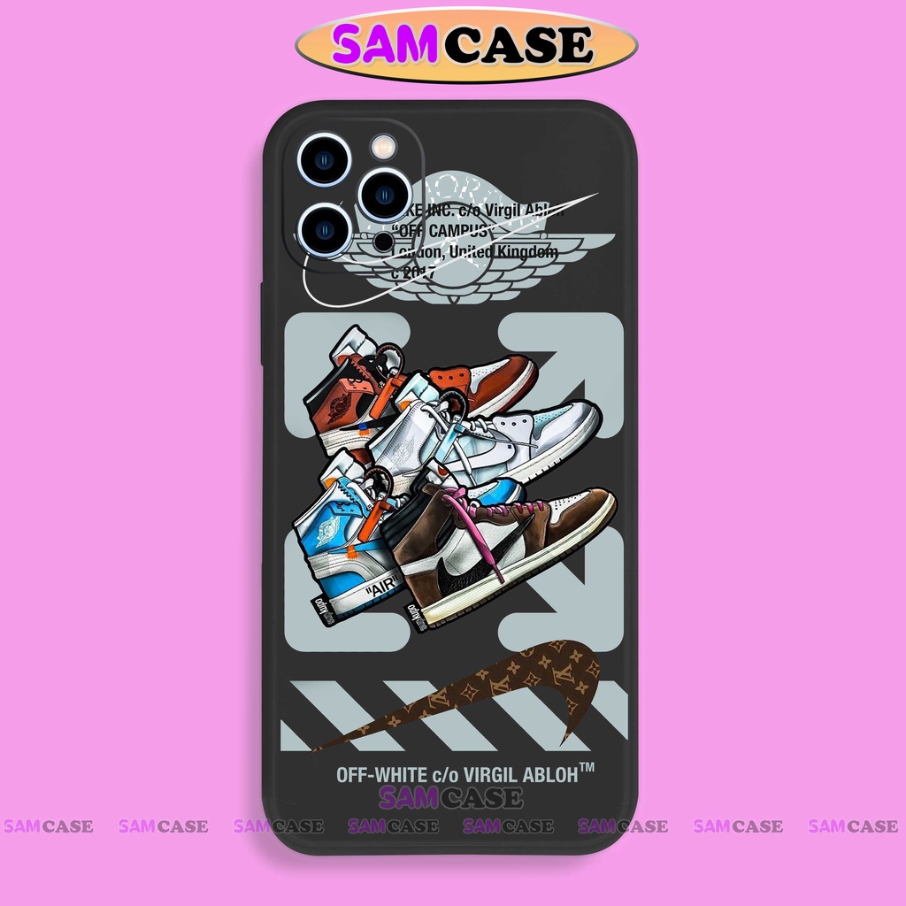 Ốp lưng điện thoại iPhone Nike cạnh viền vuông silicon dẻo bảo vệ camera ip 6/6s/7/8/X/XS/XR/11/12/13/14 Pro Plus Max