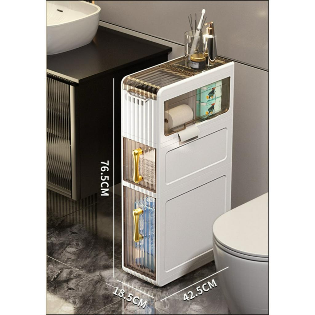 Kệ tủ hẹp Đựng Đồ Dùng nhà tắm phòng ngủ 3 tầng 4 tầng