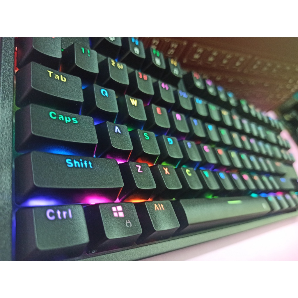 Bàn phím cơ Gaming Edra EK387L LED RGB switch HUANO  cáp type C, Bản mới 2022 HÀNG CHÍNH HÃNG