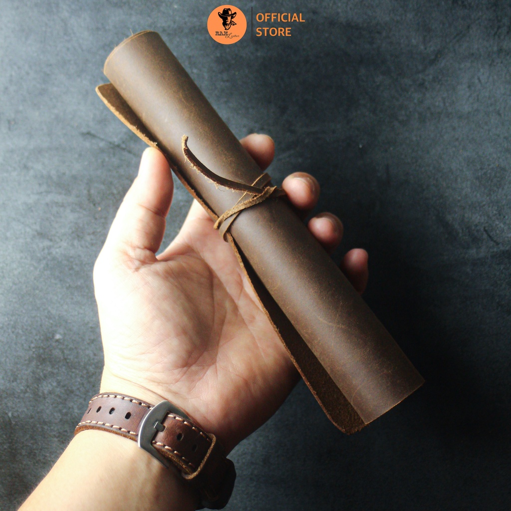 Tấm lót chuột da bò màu nâu đất - RAM Leather