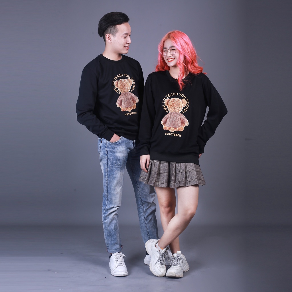 Áo Nỉ Nam - Áo Thu Đông Nam Dài Tay In 3D Hình Teddy Chất Liệu Poly Mềm Mịn - MÃ TD46