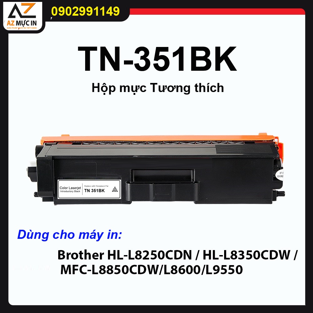Hộp Mực TN351 BK/C/Y/M Cartridge dùng cho máy in Brother HL-L8250CDN/ L8350/ L8850/ L8600CDW
