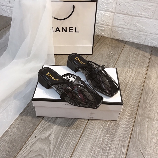 Giày sục meka trong hở mũi 3p