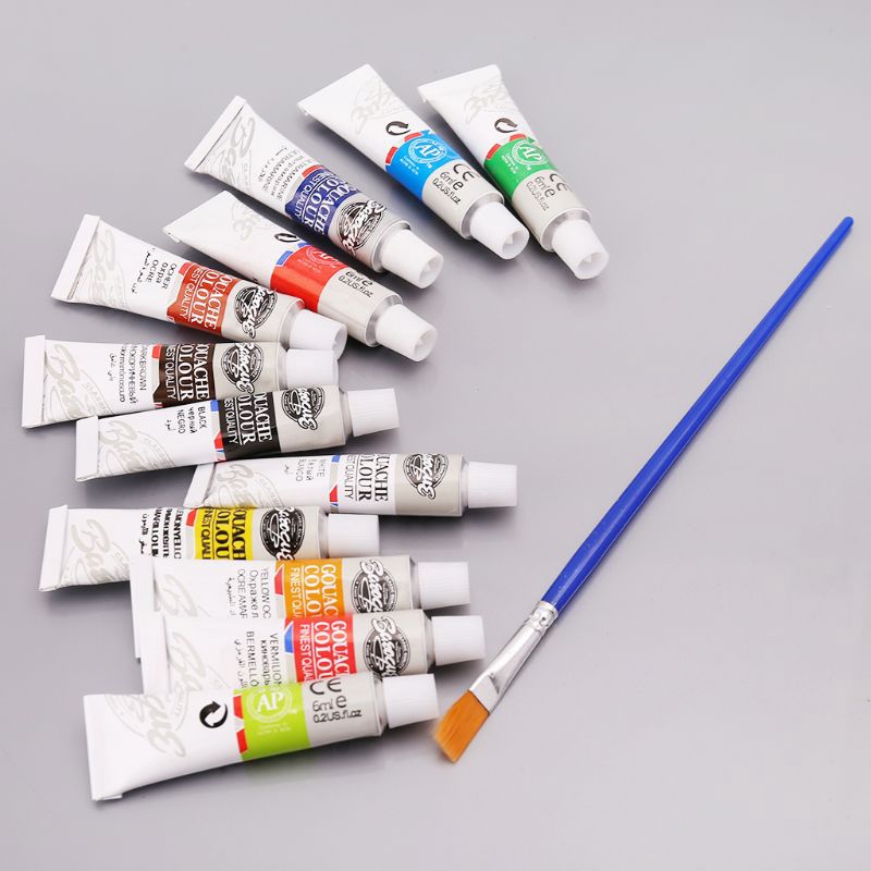 Bộ 12 Tuýp Màu 6ml+cọ Vẽ