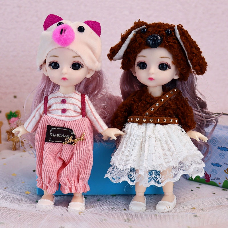 Set 2 Búp Bê Barbie 17cm Dễ Thương Xinh Xắn