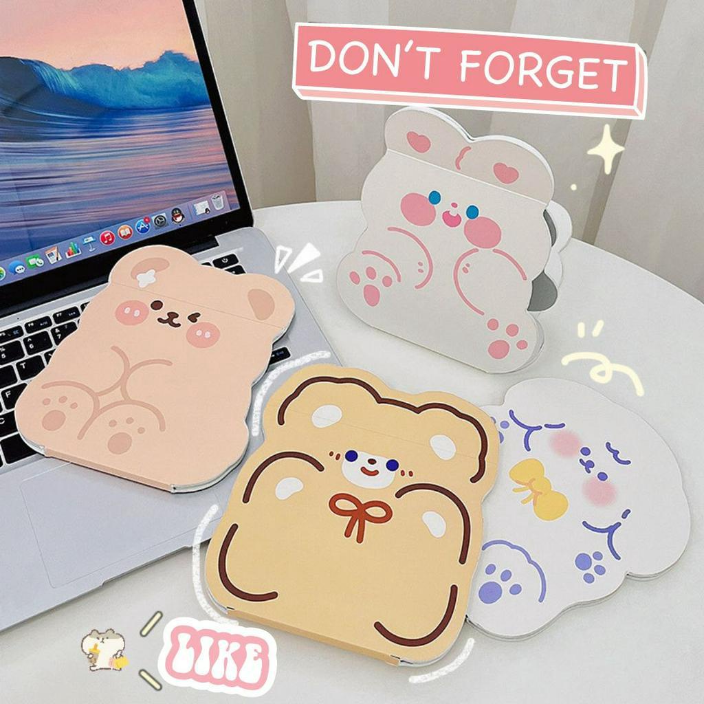 Gương trang điểm để bàn có thể gấp gọn hình gấu thỏ đáng yêu
