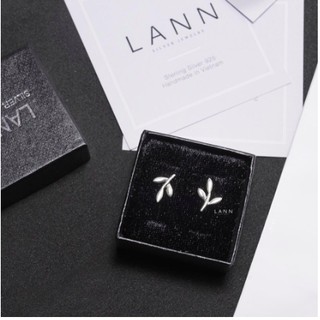 Khuyên lá olive BẠC S925 LANN E049