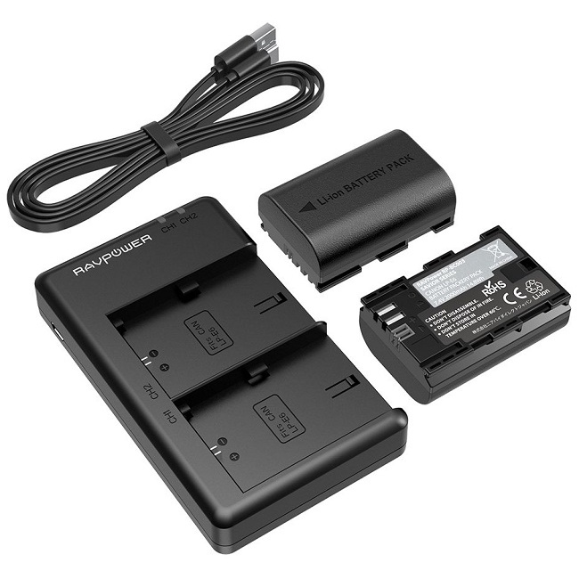 PIN cho Canon LP-E6/E6N RAVPOWER dùng cho máy ảnh EOS R 90D 5d4 70D 6d2 R6 R5 5D2 5D3 60D 7D2 7D...