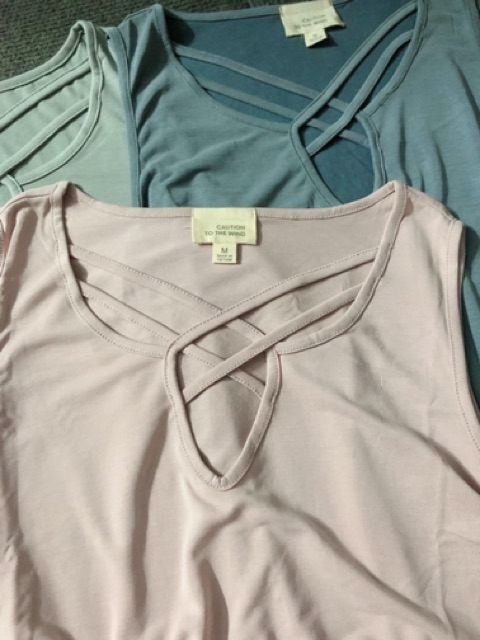 Áo đan dây ngực CAUTION TO THE WIND xuất dư xịn