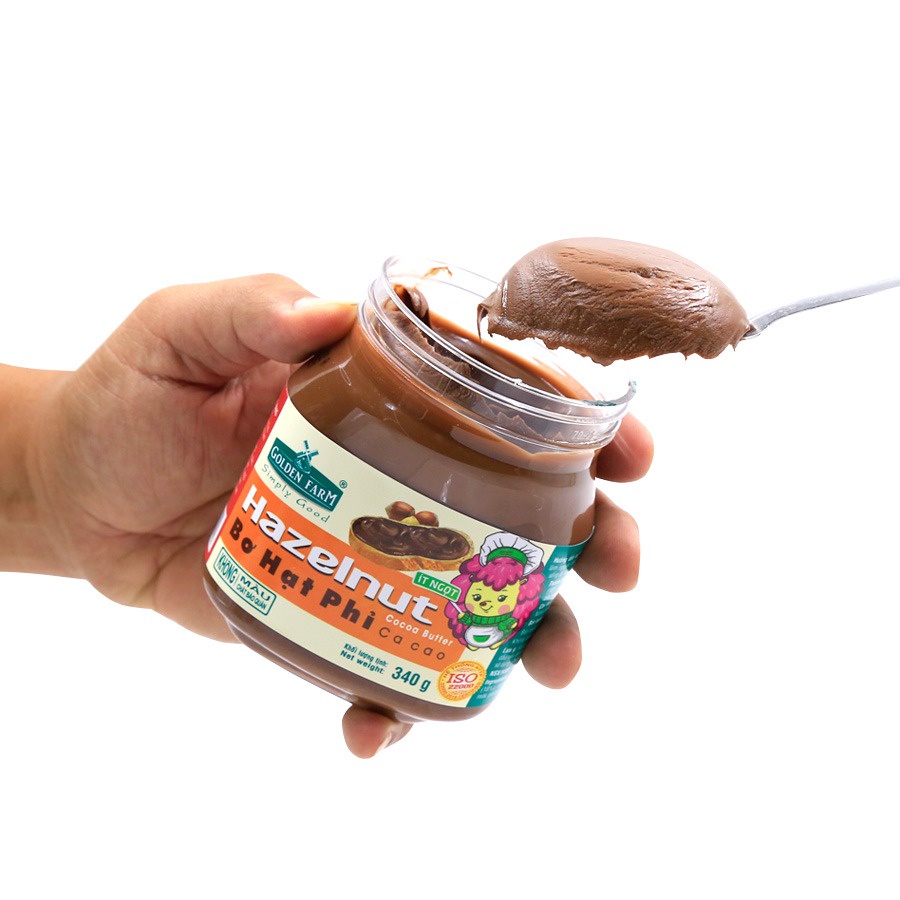 Bơ hạt phỉ Golden Farm hũ 170g/340g