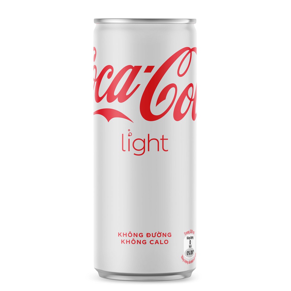 Lốc 24 Lon Nước Giải Khát Không Đường Coca-Cola Light Lon 320ml