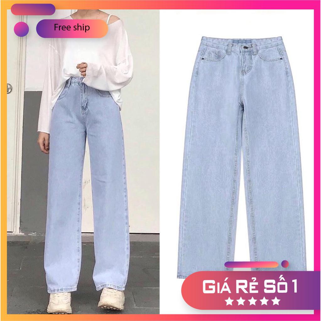 Quần Jeans ❤FREESHIP❤Ống Rộng SIMPLE JEANS Xanh Nhạt Unisex