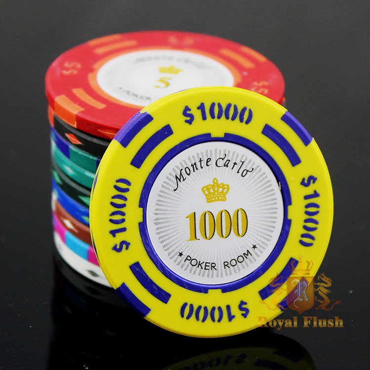 Cổ điển Texas Chip Set Đô la Mỹ Chip đất sét 14g Chip Tiền xu Mahjong Cửa hàng nhà máy