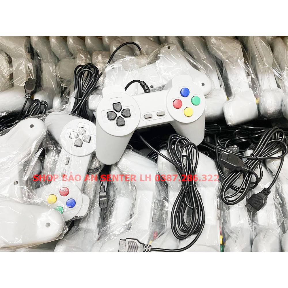Bộ Đôi Tay Cầm Máy Chơi Game 4 Nút IB Station 600 trò phiên bản AV Cực Nhạy