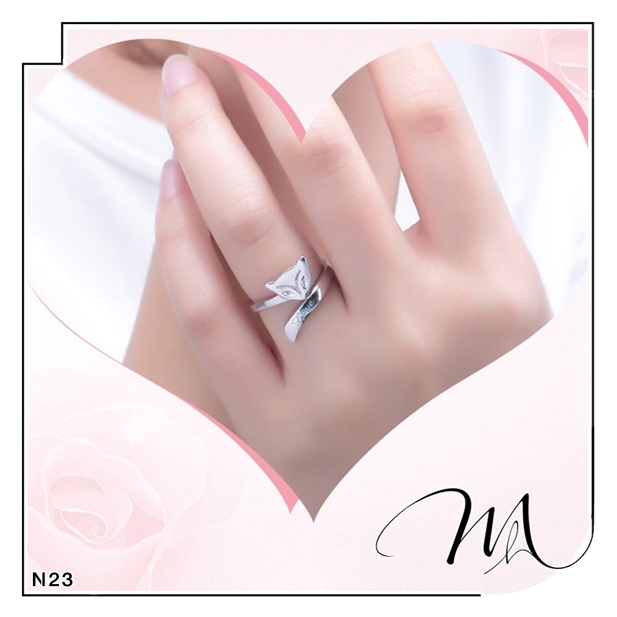 Nhẫn nữ Titan không gỉ freesize hình hồ ly chiêu tài lộc - Măng’s House N23