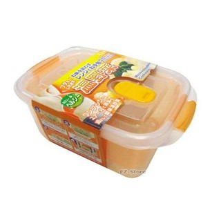 hộp nhựa hấp luộc rau củ, bánh, bắp trong lò vi sóng của Nhật 7694
