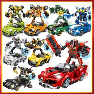 2in1 Đồ chơi lắp ráp Siêu Xe và Robot non lego, xe lắp ráp, người máy lắp ráp, robot lắp ráp, mô hình, xếp hình