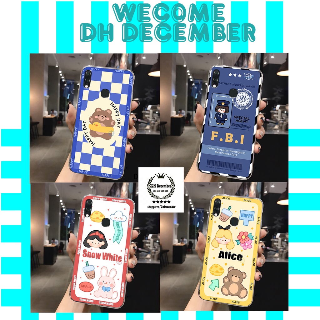 Ốp lưng dẻo Vsmart JOY 1 PLUS in hình 3D GẤU cute be@r, soda, happy day cực hot ,thời thượng