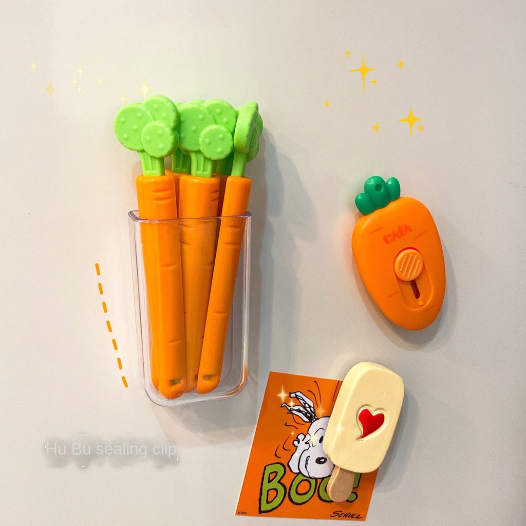 Kẹp Niêm Phong Túi Thức Ăn Hình Cà Rốt Chống Ẩm Sáng Tạo