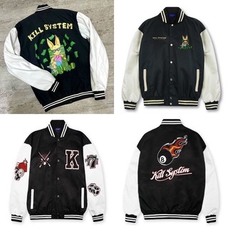 Áo Khoác Dù Kill System Kiểu Bomber Bóng Chày8 Nam Nữ💖HOT RẺ ĐẸP💖Áo Khoác Dù Thỏ Chống Nắng Couple Teen -Bomber Jacket