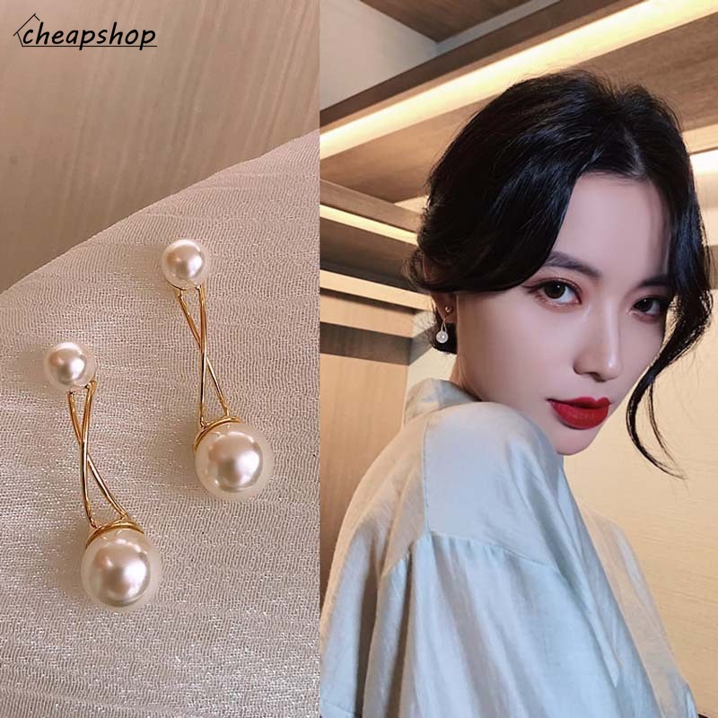 iF YOU Hoa Tai Mạ Vàng Đính Ngọc Trai Giả Lung Linh Phong Cách Hàn Quốc