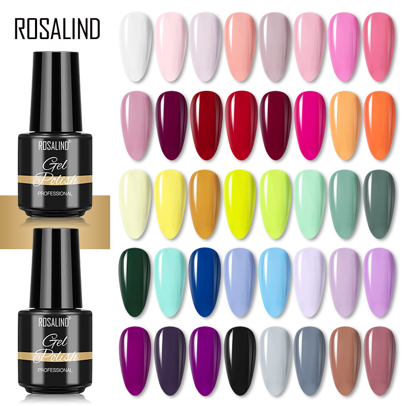 [Hàng mới về] Gel sơn móng tay Rosalind 7ml màu sáng bóng chất lượng cao