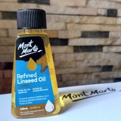 DẦU LANH PHA MÀU SƠN DẦU/ DẦU LANH TINH LUYỆN 125ML MONT MARTE / Dung môi hỗ trợ vẽ sơn dầu